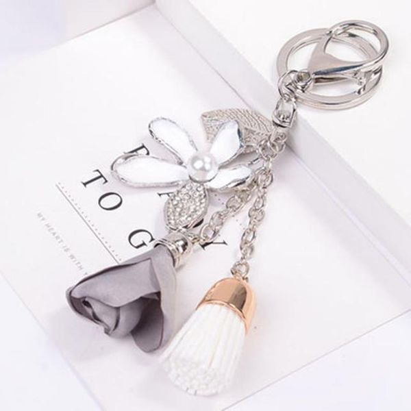 new pu leather tassel keychain for women crystal flower keyring bag charm for keys porte cle llavero sleutelhanger ch977 h qyldut
new pu leather tassel keychain for women crystal flower keyring bag charm for keys porte cle llavero sleutelhanger ch977 h qyldut