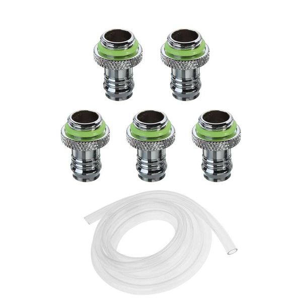 6 pcs accessories: 5 pcs barb fitting water cooling radiator & 1 pvc pipe tube cpu gpu water cooling block adapter
6 pcs accessories: 5 pcs barb fitting water cooling radiator & 1 pvc pipe tube cpu gpu water cooling block adapter