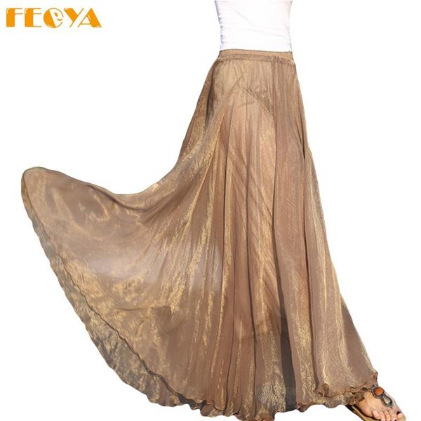skirts feoya 2021 female silk chiffon long skirt high elastic waist pleated vintage solid color bohemian beach casual, Black
skirts feoya 2021 female silk chiffon long skirt high elastic waist pleated vintage solid color bohemian beach casual, Black