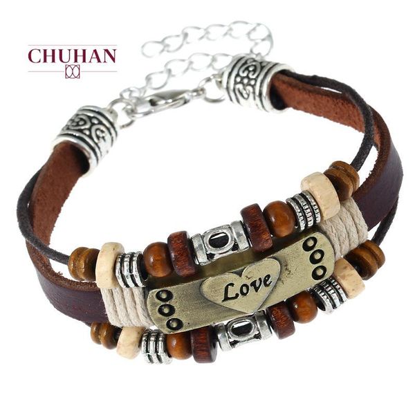 chuhan new punk handmade beaded cowhide bracelet alloy love leather bracelet accessories lovers bracelets bangles c249, Golden;silver
chuhan new punk handmade beaded cowhide bracelet alloy love leather bracelet accessories lovers bracelets bangles c249, Golden;silver