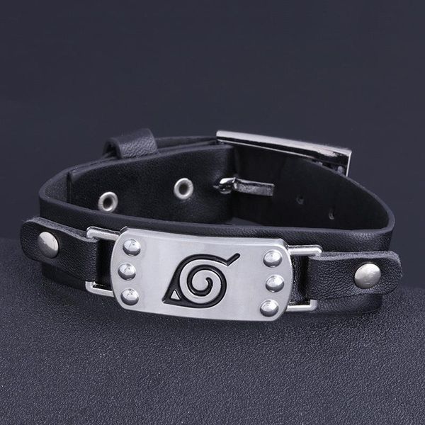 link, chain anime naruto bracelet konoha leaf logo wrist belt buckle style black pu leather bracelets for men jewelry gift
link, chain anime naruto bracelet konoha leaf logo wrist belt buckle style black pu leather bracelets for men jewelry gift