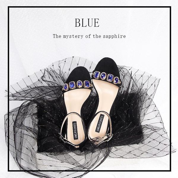 sandals 2021 summer simple thick high heel rhinestone open toe banquet dress women ceremony fashion wedding shoes, Black 
sandals 2021 summer simple thick high heel rhinestone open toe banquet dress women ceremony fashion wedding shoes, Black
