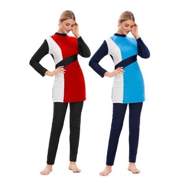 new long sleeves muslim swimwear women patchwork color hijab maillot de bain femme swimsuit islamic swim wear
new long sleeves muslim swimwear women patchwork color hijab maillot de bain femme swimsuit islamic swim wear