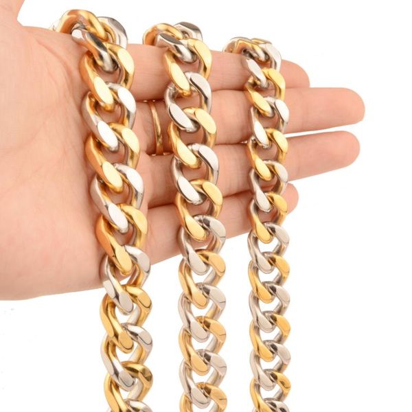 cool stainless steel gold silver color polished curb cuban chain mens womens necklace or bracelet 7-40" xmas jewelry
cool stainless steel gold silver color polished curb cuban chain mens womens necklace or bracelet 7-40" xmas jewelry