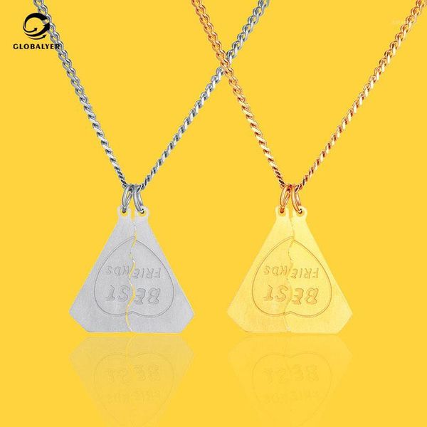 chains european and american girlfriends brothers friends pendants triangle split two-in-one titanium steel necklace 5631, Silver
chains european and american girlfriends brothers friends pendants triangle split two-in-one titanium steel necklace 5631, Silver