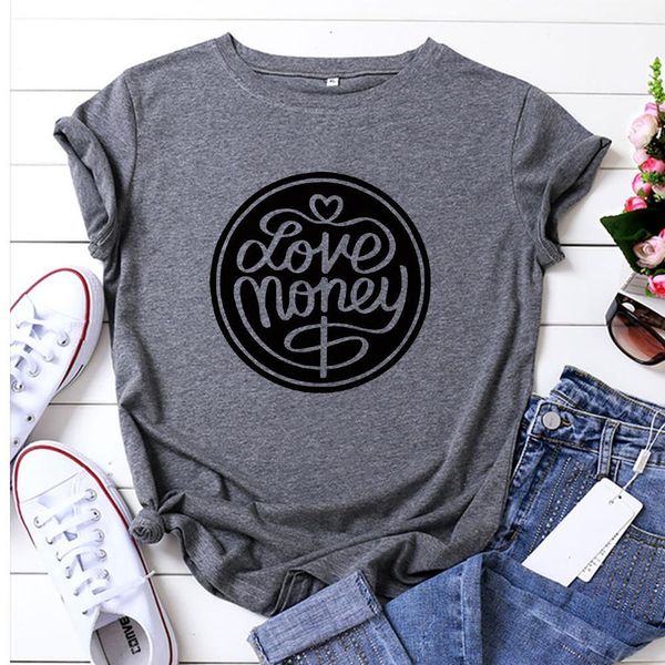 new t-shirt female fun love money print tshirt harajuku hip hop o-neck fine white grey trendy tshirt
new t-shirt female fun love money print tshirt harajuku hip hop o-neck fine white grey trendy tshirt