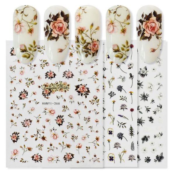 flower series nail stickers rose flower mixed pattern self-adhesive transfer sticker diy design 3d nail art decorations zjt4124, Black
flower series nail stickers rose flower mixed pattern self-adhesive transfer sticker diy design 3d nail art decorations zjt4124, Black