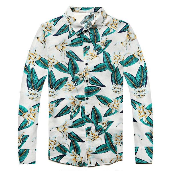 men's casual shirts male floral printed clothes 100% cotton fashion mens shirt long sleeve, White;black
men's casual shirts male floral printed clothes 100% cotton fashion mens shirt long sleeve, White;black