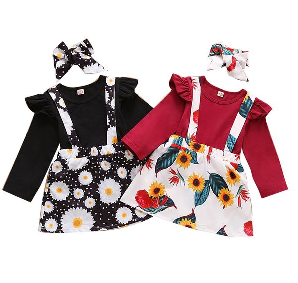 baby girls skirts suit solid colors ruffle shirts sunflower printed skirt kids daisy strap dress with headband baby outfits 061023, White
baby girls skirts suit solid colors ruffle shirts sunflower printed skirt kids daisy strap dress with headband baby outfits 061023, White