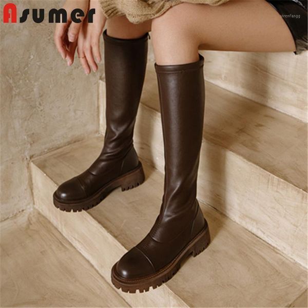 asumer 2021 genuine leather boots 2021 autumn winter casual shoes solid colors fashion riding boots women knee high1, Black
asumer 2021 genuine leather boots 2021 autumn winter casual shoes solid colors fashion riding boots women knee high1, Black