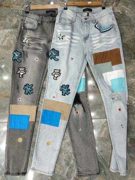 new design winter mens jeans blue designer hole colour patch spliced ripped high street destroyed denim jeans us size w28-w40
new design winter mens jeans blue designer hole colour patch spliced ripped high street destroyed denim jeans us size w28-w40