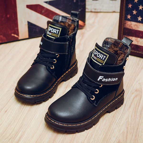 new children ankle boys girls genuine leather military autumn winter lace-up snow kids shoes motorcycle boots, Black;red
new children ankle boys girls genuine leather military autumn winter lace-up snow kids shoes motorcycle boots, Black;red