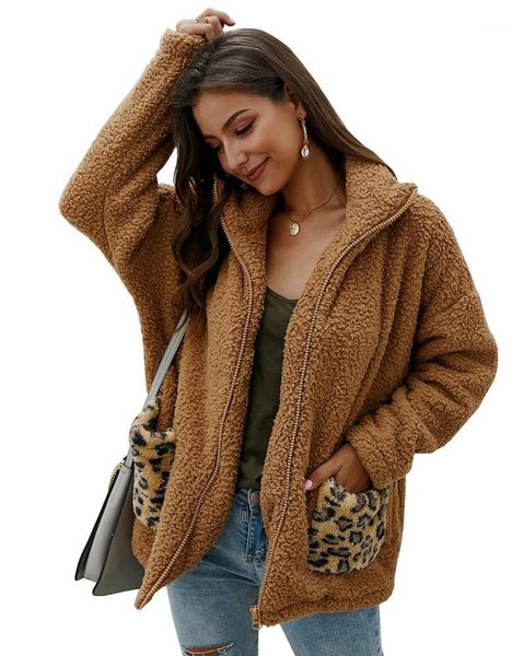 autumn winter new faux fur jacket coat women leopard pocket casual loose zipper soft thick plush overcoat office ladies outwears1, Black
autumn winter new faux fur jacket coat women leopard pocket casual loose zipper soft thick plush overcoat office ladies outwears1, Black