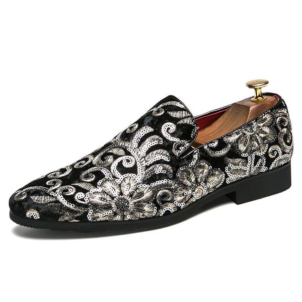 dress shoes arrivals men's fashion personality embroidery tide male hair stylist, Black
dress shoes arrivals men's fashion personality embroidery tide male hair stylist, Black