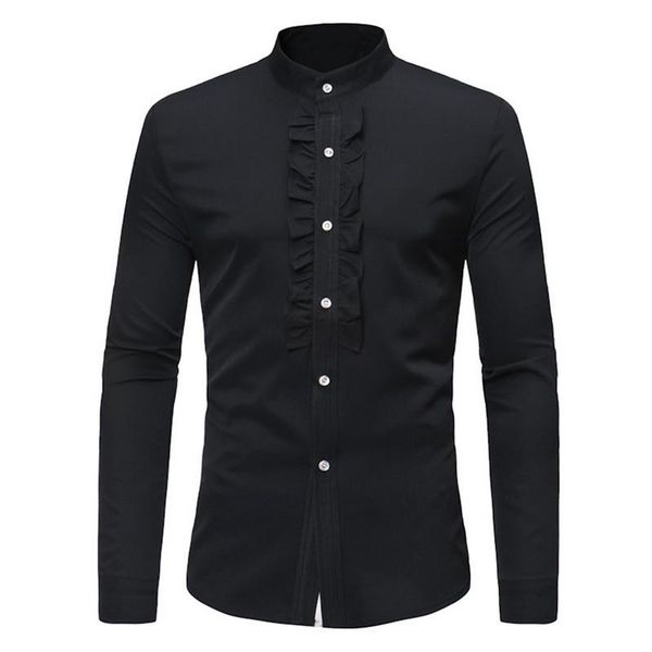 men's dress shirts men shirt french front hidden buttons solid standard-fit long sleeve twill wedding party, White;black
men's dress shirts men shirt french front hidden buttons solid standard-fit long sleeve twill wedding party, White;black