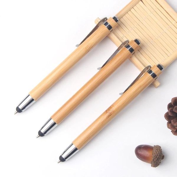 10 pcs/lot bamboo ballpoint pen 2 in 1 stylus touch pen with silver clip office school supplies pens writing supplies gifts1, Blue;orange
10 pcs/lot bamboo ballpoint pen 2 in 1 stylus touch pen with silver clip office school supplies pens writing supplies gifts1, Blue;orange