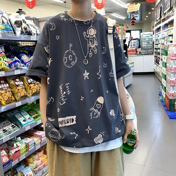 8tioo graffiti t-shirt women's summer ins super student couple korean style new sleeve 2020 short loose fashion t-shirt t-shirt fzbir, Blue
8tioo graffiti t-shirt women's summer ins super student couple korean style new sleeve 2020 short loose fashion t-shirt t-shirt fzbir, Blue