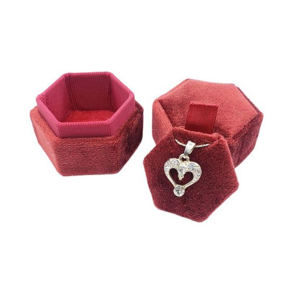 velvet single necklace box hexagon valentine's day ring box with detachable lid, Pink;blue
velvet single necklace box hexagon valentine's day ring box with detachable lid, Pink;blue