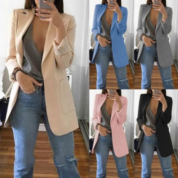 women's jackets coat female 2021 autumn casual slim long sleeves turn down collar temperament cardigan mid solid, Black;brown
women's jackets coat female 2021 autumn casual slim long sleeves turn down collar temperament cardigan mid solid, Black;brown