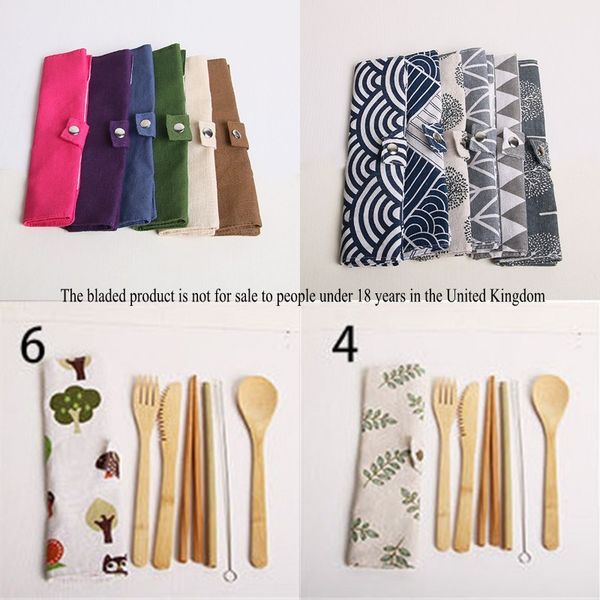 7 pcs/set bamboo cutlery set tableware portable canvas bag kit knife fork spoon chopstick pipette brush dinnerware sets 9wl g2
7 pcs/set bamboo cutlery set tableware portable canvas bag kit knife fork spoon chopstick pipette brush dinnerware sets 9wl g2