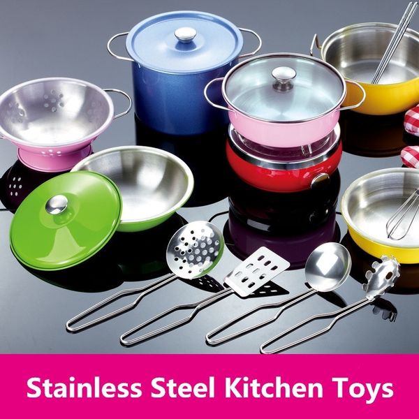 40pcs stainless steel kids house kitchen toy cooking cookware children pretend play kitchen playset - silver toys for children y200428
40pcs stainless steel kids house kitchen toy cooking cookware children pretend play kitchen playset - silver toys for children y200428