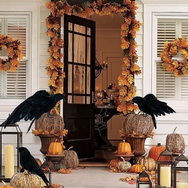 handmade halloween realistic 3 pcs/set prop black feathered fly and stand crows ravens crow decoration
handmade halloween realistic 3 pcs/set prop black feathered fly and stand crows ravens crow decoration