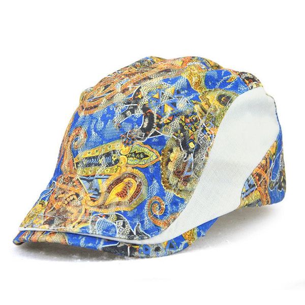 berets brand women cap visor summer hat lace print women's sun fashion caps gorras, Blue;gray
berets brand women cap visor summer hat lace print women's sun fashion caps gorras, Blue;gray