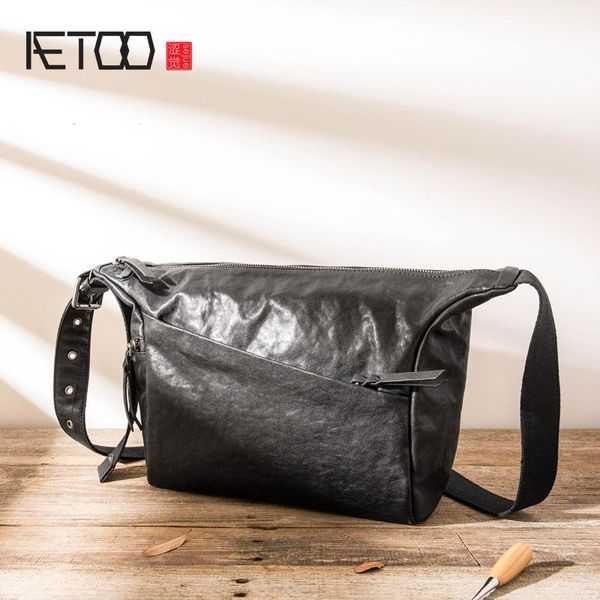 hbp aetoo leather personality messenger bag, men's layer leather trendy shoulder bag