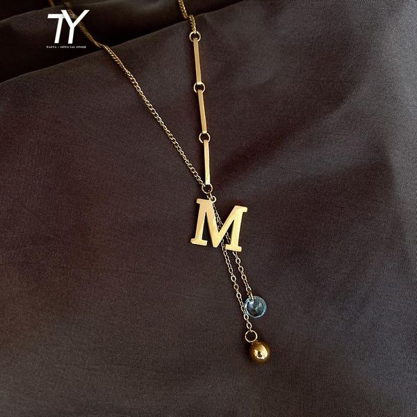 pendant necklaces 2021 design sense m letter tassel titanium steel color fast necklace fashion luxury women's neck chain party sweater, Silver
pendant necklaces 2021 design sense m letter tassel titanium steel color fast necklace fashion luxury women's neck chain party sweater, Silver