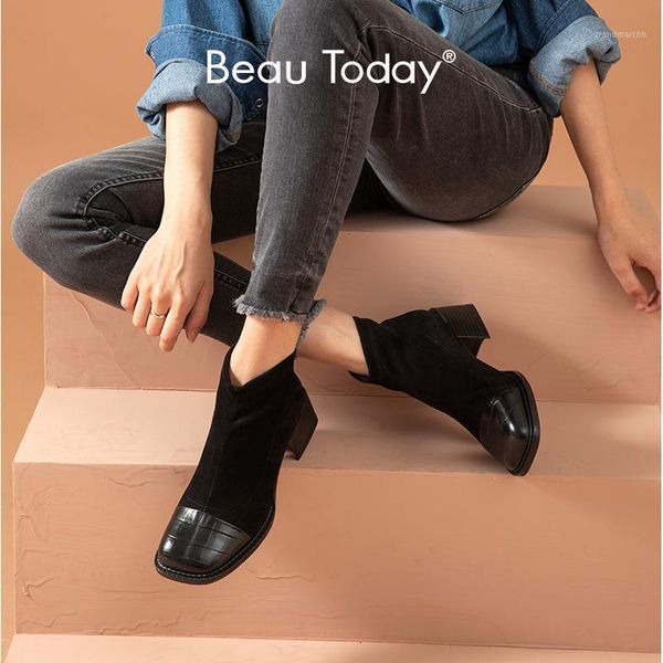 boots beautoday ankle women stretch fabric patchwork alligator pattern square toe calfskin winter ladies shoes handmade 038371, Black
boots beautoday ankle women stretch fabric patchwork alligator pattern square toe calfskin winter ladies shoes handmade 038371, Black