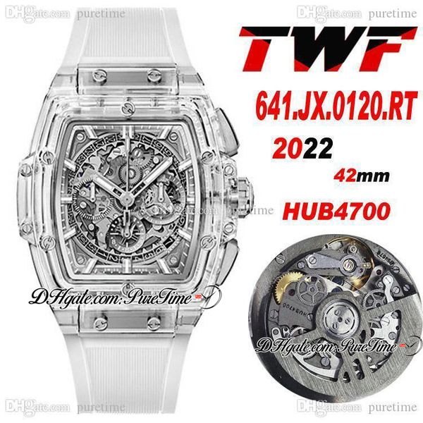 twf 42mm hub4700 automatic chronograph mens watch sapphire skeleton dial white rubber strap super edition 2022 satch puretime z112a1, Slivery;brown
twf 42mm hub4700 automatic chronograph mens watch sapphire skeleton dial white rubber strap super edition 2022 satch puretime z112a1, Slivery;brown