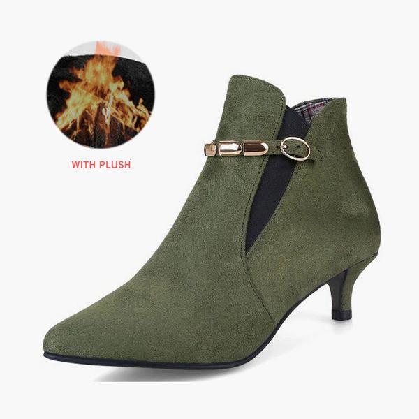 2021 new women ankle boots buckle strap plus size ladies thin high heels flock metal elastic band autumn winter warm classic shoes 1 2c1g, Black
2021 new women ankle boots buckle strap plus size ladies thin high heels flock metal elastic band autumn winter warm classic shoes 1 2c1g, Black