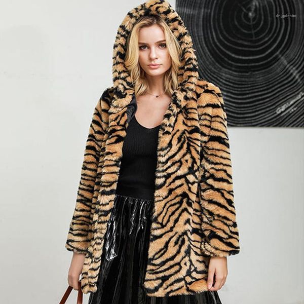 women's fur & faux women coat winter thick long sleeve warm outerwear luxury jacket elegant mujer bontjas hooded tiger-print coats1, Black
women's fur & faux women coat winter thick long sleeve warm outerwear luxury jacket elegant mujer bontjas hooded tiger-print coats1, Black