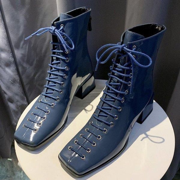 britishs vintage style fashion ankle boots autumn woman short boots square toe women motorcycle shoes blue, Black
britishs vintage style fashion ankle boots autumn woman short boots square toe women motorcycle shoes blue, Black