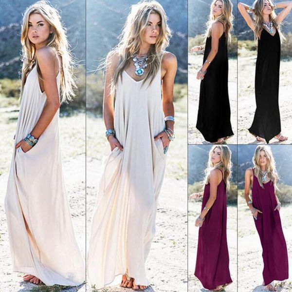 women summer dresses boho casual long maxi evening party cocktail beach dress sundress belt collar pocket skirts woman prom dresses, Black;gray
women summer dresses boho casual long maxi evening party cocktail beach dress sundress belt collar pocket skirts woman prom dresses, Black;gray