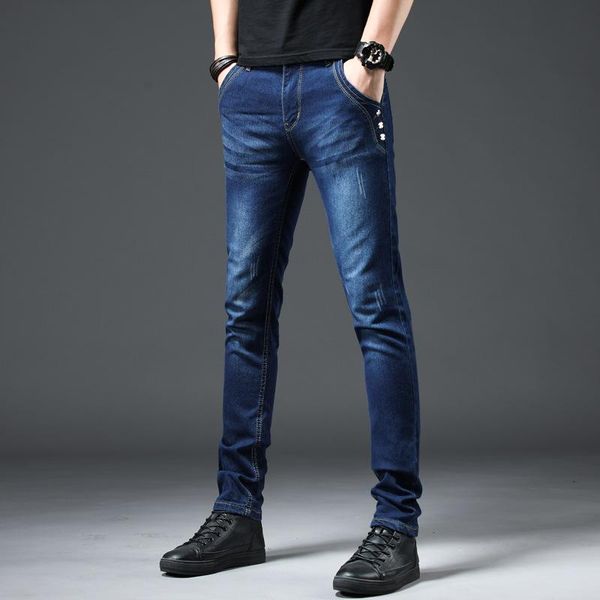 men's jeans brand denim men hip hop slight stretch mid waist full length young fashion pencil pant high quality, Blue
men's jeans brand denim men hip hop slight stretch mid waist full length young fashion pencil pant high quality, Blue