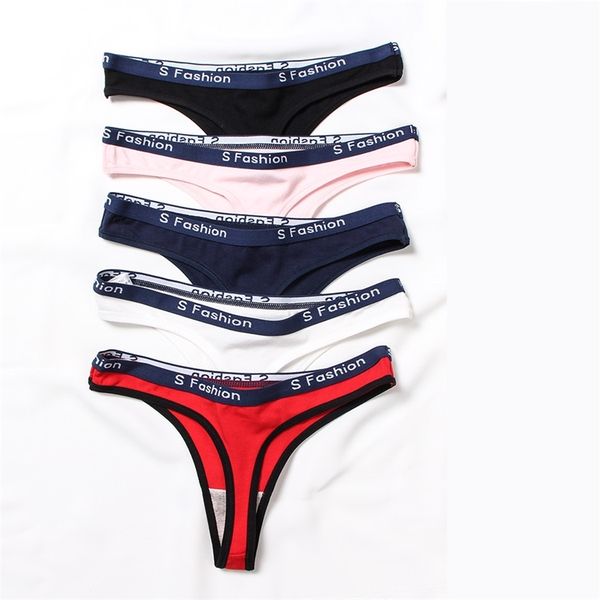5pcs/lot briefs woman high waist thong seamless panties women g string white cotton sports underwear letter womens thongs y200425, Black;pink
5pcs/lot briefs woman high waist thong seamless panties women g string white cotton sports underwear letter womens thongs y200425, Black;pink