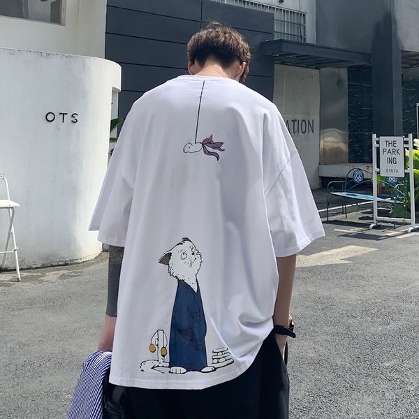 pvdp8 short cartoon t-shirt men's oxcwl fashion label loose summer versatile trend korean sleeve print coat t-shirt 5 5 sleeve ins, Blue
pvdp8 short cartoon t-shirt men's oxcwl fashion label loose summer versatile trend korean sleeve print coat t-shirt 5 5 sleeve ins, Blue