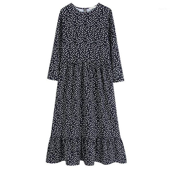 rr casual loose o neck dresses women fashion dot printed dress women elegant ankle length dresses female ladies jn1, Black;gray
rr casual loose o neck dresses women fashion dot printed dress women elegant ankle length dresses female ladies jn1, Black;gray