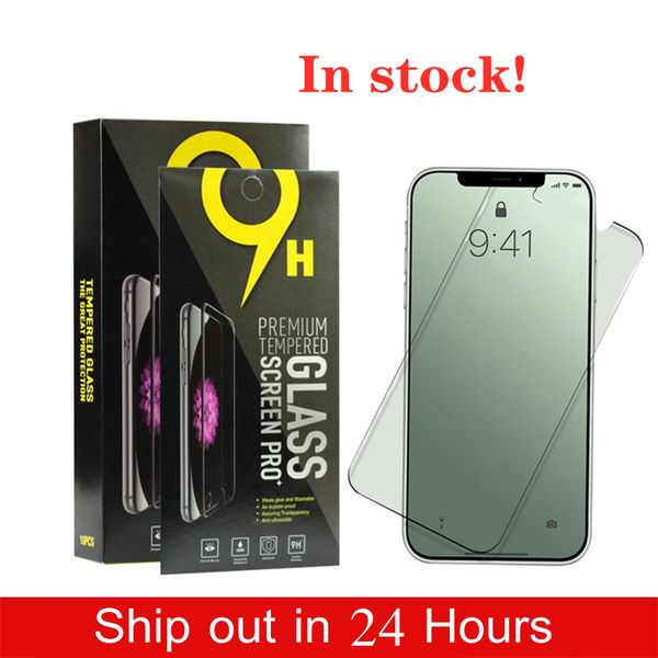 Image of Screen Protector for iPhone 12 mini 11 pro max 2.5D Tempered Glass for Samsung LG Protector Film with Paper Box 24H Shipping