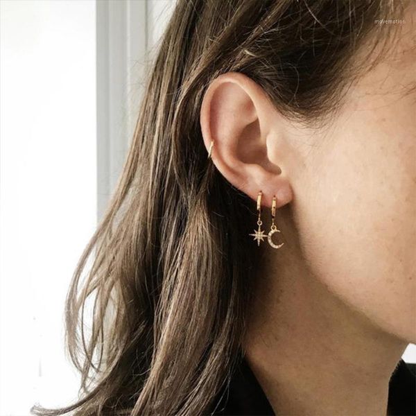 jujie smooth circle hoop earrings brincos crystal sun moon pendant loop earrings for women asymmetry jewelry1, Golden;silver
jujie smooth circle hoop earrings brincos crystal sun moon pendant loop earrings for women asymmetry jewelry1, Golden;silver