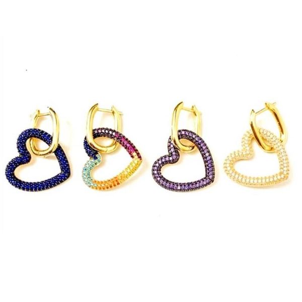 micro pave 5a colorful hollow heart charm dangle drop earring gold color green blue red white cz heart jewelry, Silver
micro pave 5a colorful hollow heart charm dangle drop earring gold color green blue red white cz heart jewelry, Silver