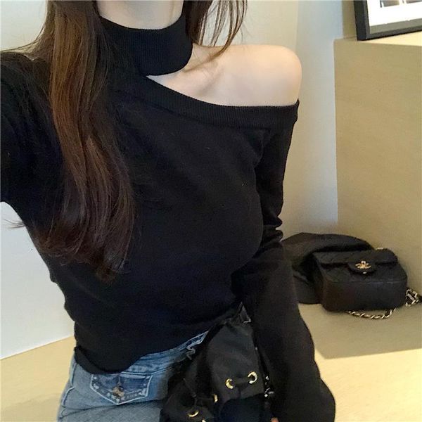 little off one shoulder tight knit women slim versatile bare bottom sweater drop shipping high quality, White;black
little off one shoulder tight knit women slim versatile bare bottom sweater drop shipping high quality, White;black