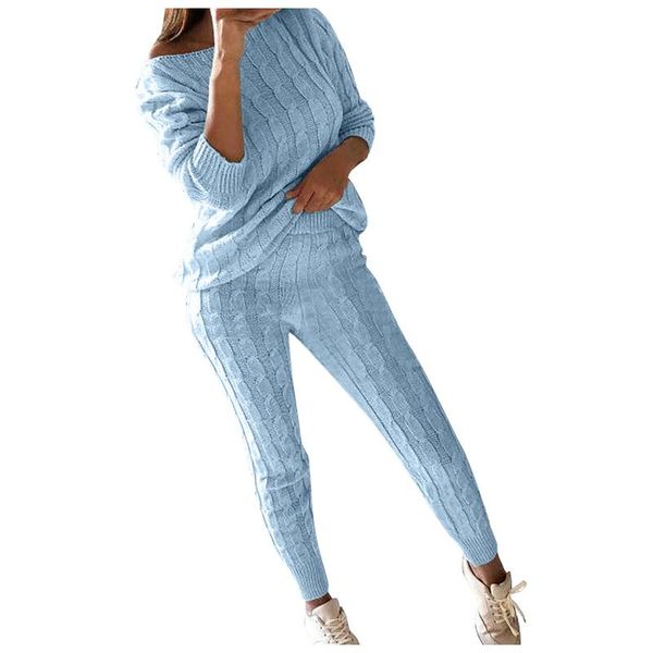 women knitted tracksuit 2 pieces set solid sweater + knitted jogging pants pullover sweater set chic knitware tracksuit#f30, Gray
women knitted tracksuit 2 pieces set solid sweater + knitted jogging pants pullover sweater set chic knitware tracksuit#f30, Gray
