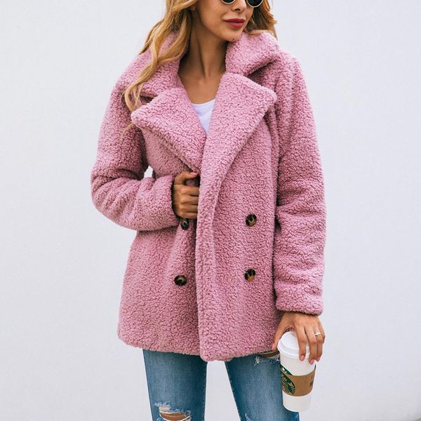 jocoo jolee women elegant faux fur jackets female fashion double-breasted teddy coats warm soft overcoats plus size outwear lj201202, Black
jocoo jolee women elegant faux fur jackets female fashion double-breasted teddy coats warm soft overcoats plus size outwear lj201202, Black