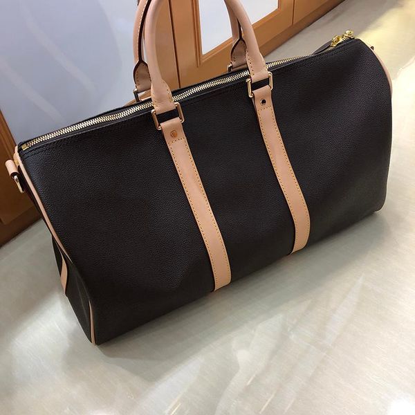 designer fashion travelling bag women duffel big size keepall bag genuine leather with ing