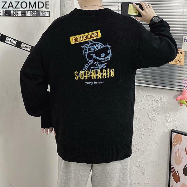2020 winter new korean version of loose student trend wild couple knitted dinosaur casual pullover sweater, White;black
2020 winter new korean version of loose student trend wild couple knitted dinosaur casual pullover sweater, White;black
