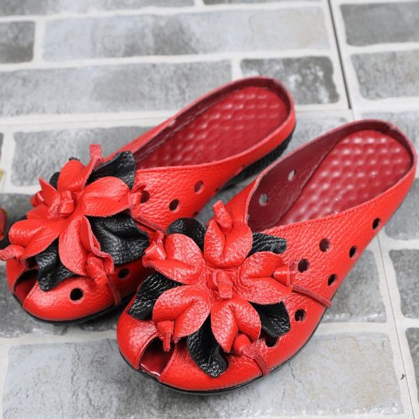genuine leather summer shoes women flower mules half slippers 2021 new hallow lady fashion slides comfortable, Black
genuine leather summer shoes women flower mules half slippers 2021 new hallow lady fashion slides comfortable, Black