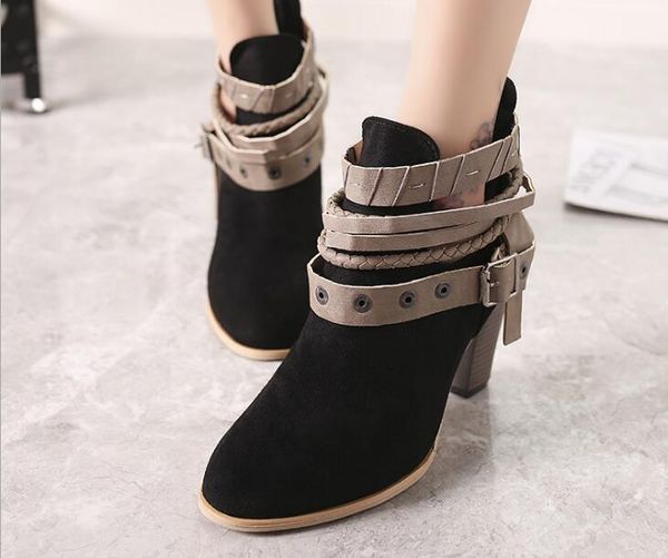 boots women buckle strap ankle platform shoes ladies zip spring gladiator fashion high heels female round head large size, Black
boots women buckle strap ankle platform shoes ladies zip spring gladiator fashion high heels female round head large size, Black