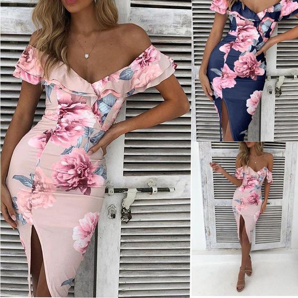 women summer dress floral off shoulder high waist beach dresses print maxi dresses women skinny slim party long dress, Black;gray
women summer dress floral off shoulder high waist beach dresses print maxi dresses women skinny slim party long dress, Black;gray
